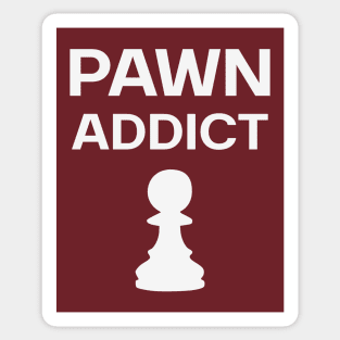 Pawn Addict - Minimalist Chess Obsession Design Sticker